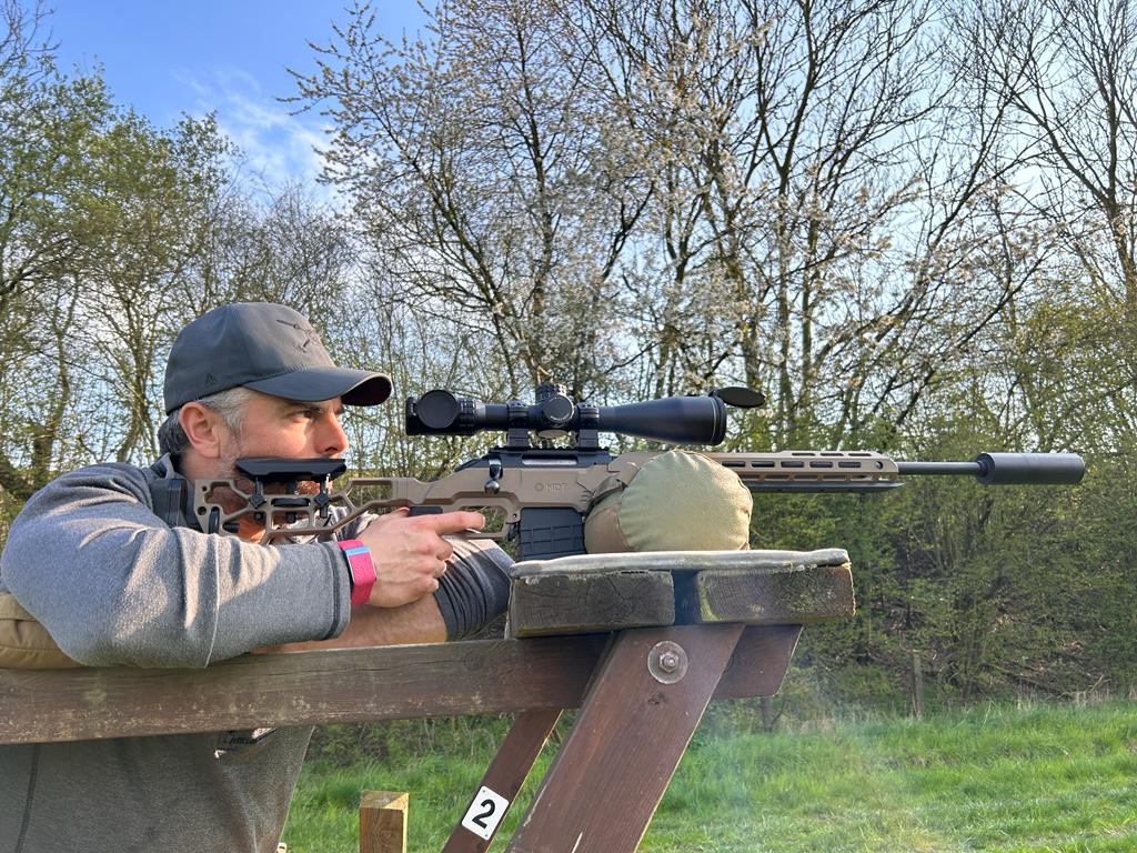 A customer rifle shooting on the Forelock and Load Range.