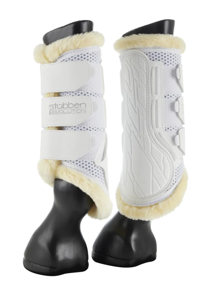 Stubben Airflow Brushing Boots Fleece Lined White