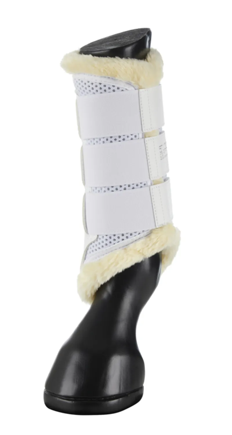 Stubben Airflow Brushing Boots Fleece Lined White-2