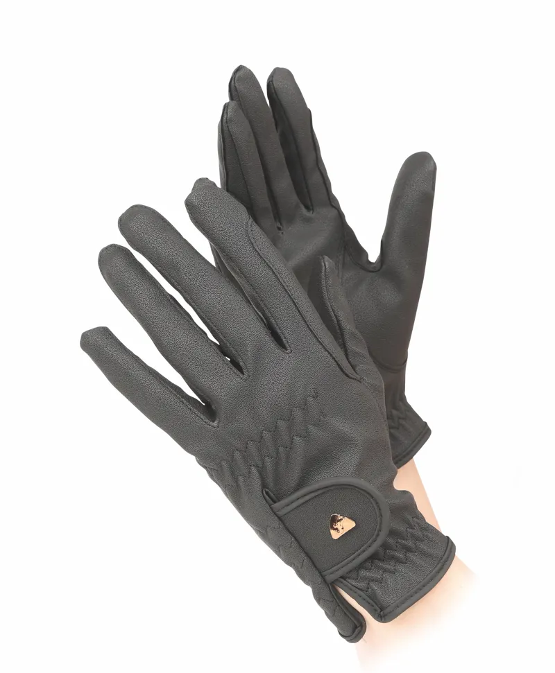 Aubrion Young Rider Arene Riding Gloves Black