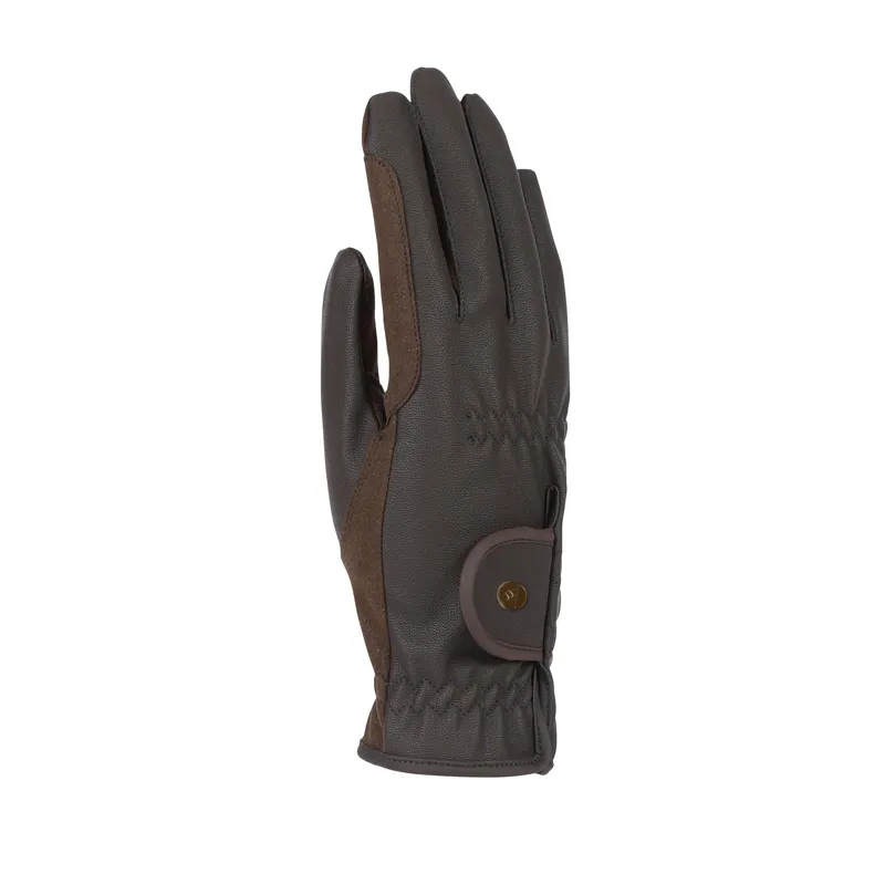 Aubrion Young Rider Arene Riding Gloves Brown