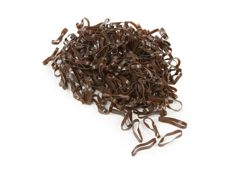 EZI-GROOM Silicone Plaiting Bands Brown