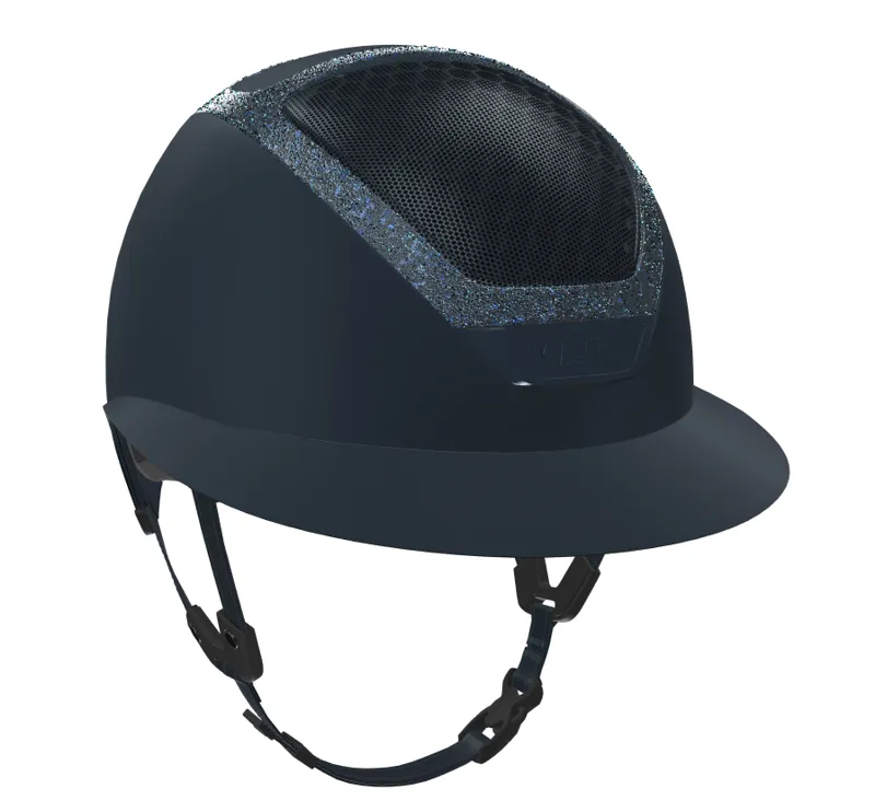 Kask Star Lady Chrome Crystal Frame Riding Hat - Navy Size 2 - 57-59cm