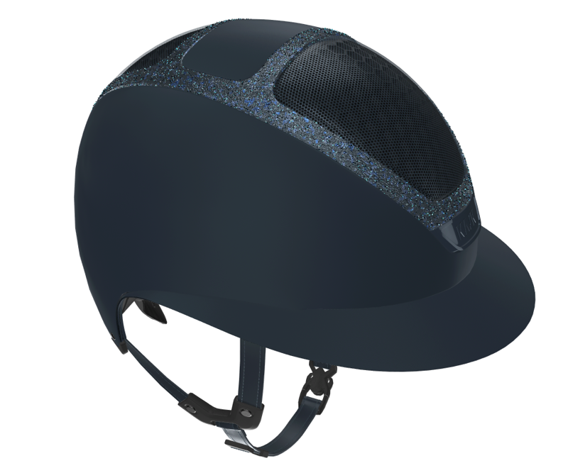 Kask Star Lady Chrome Crystal Frame Riding Hat - Navy Size 2 - 57-59cm-1