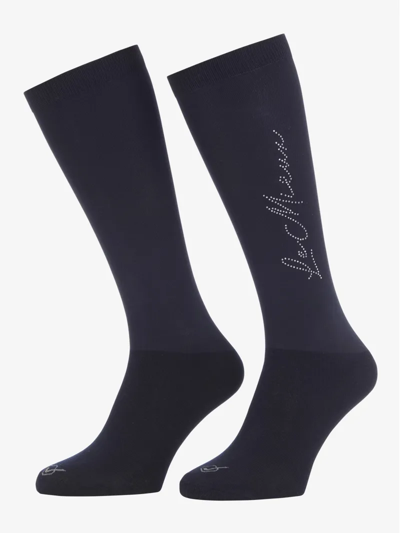 LeMieux Sparkle Competition Socks Navy