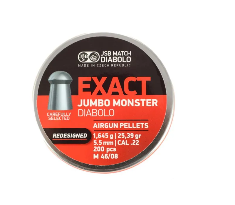 JSB Exact Jumbo Monster Diabolo Heavy Pellets .22 25.39gr