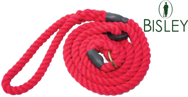 Bisley Deluxe Rope Dog Slip Lead Red