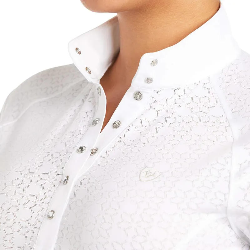 Ariat Showstopper 3.0 Short Sleeve Show Shirt White-2