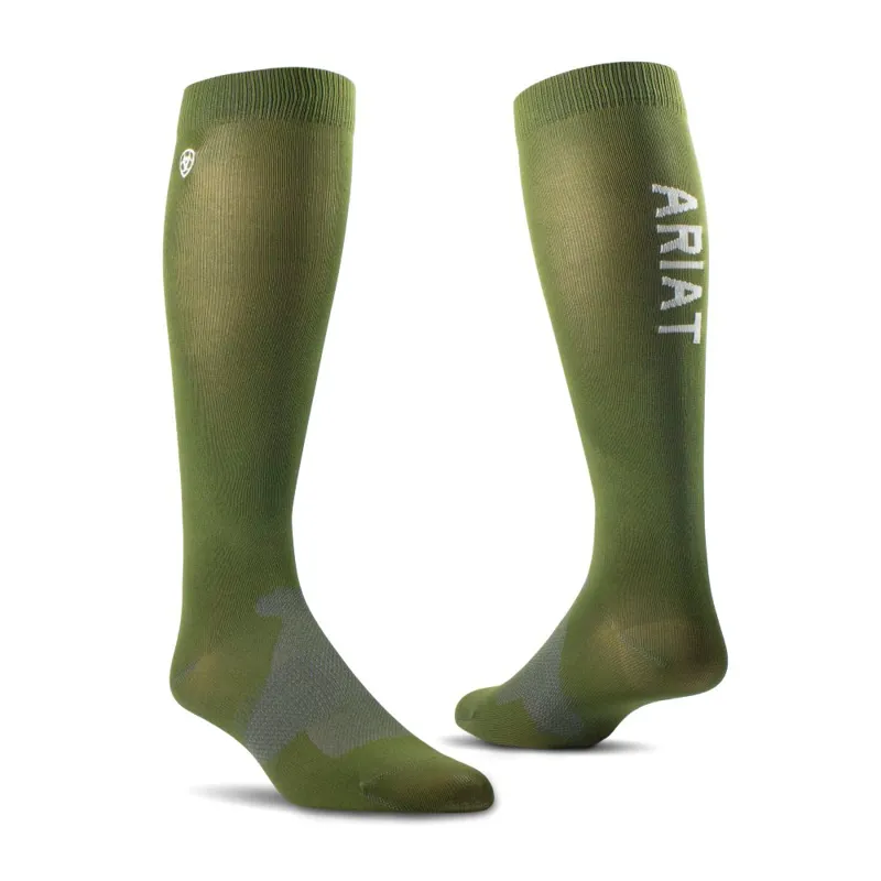 Ariat Essential AriatTek Performance Riding Socks Olive