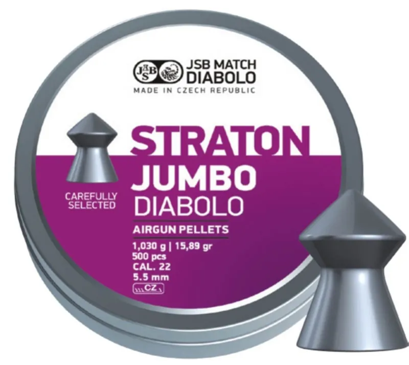 JSB Exact Straton Jumbo Diabolo Pellets .22 15.89gr