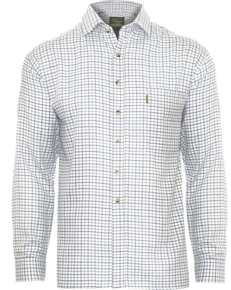 Bisley Tattersall Long Sleeve Shirt Blue