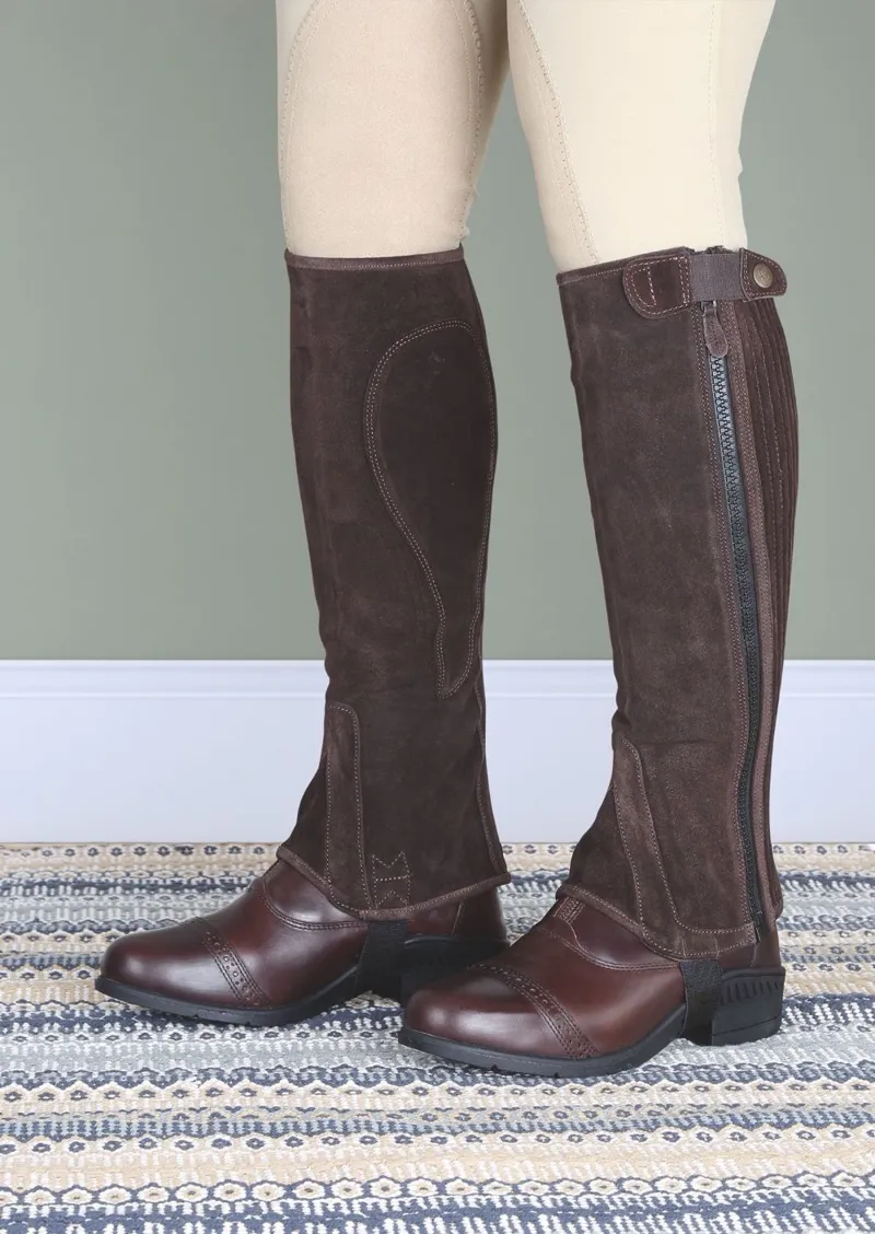 Moretta Suede Half Chaps Childrens Brown