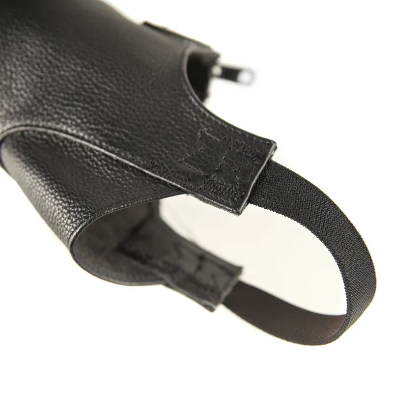 Moretta Leather Gaiters Black-1