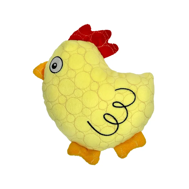 Bite Force Tough Plush Chicken Dog Toy - Medium Large