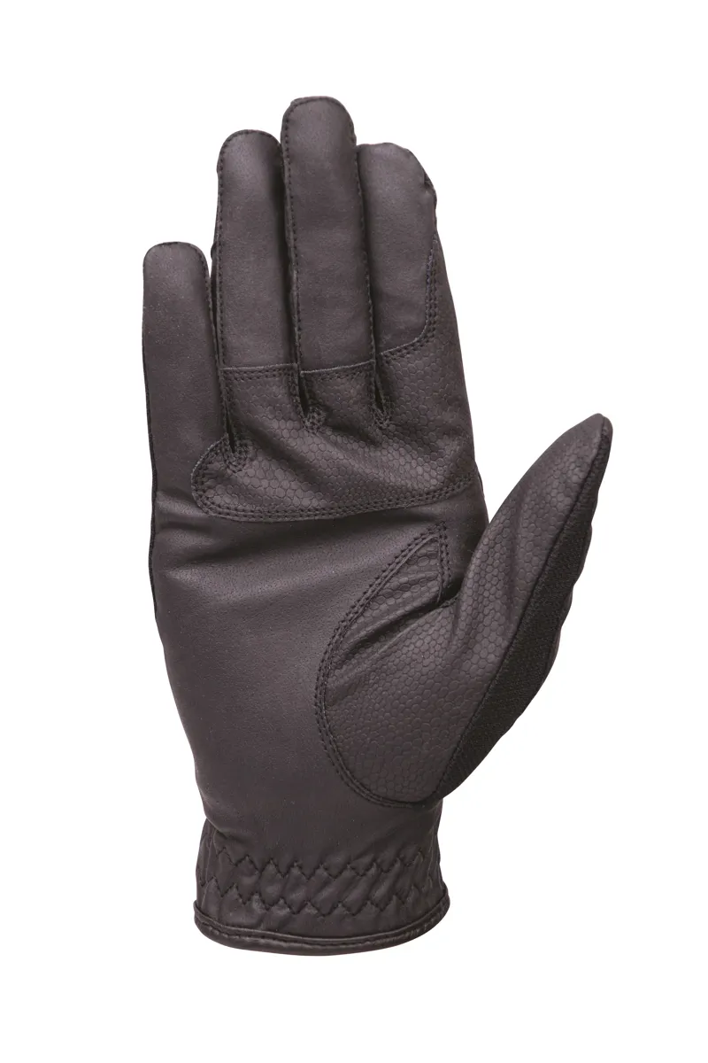 Coldstream Blakelaw Diamante Riding Gloves Black/Silver-2
