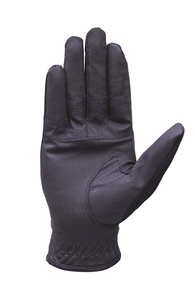 Coldstream Blakelaw Diamante Riding Gloves Navy/Silver-1