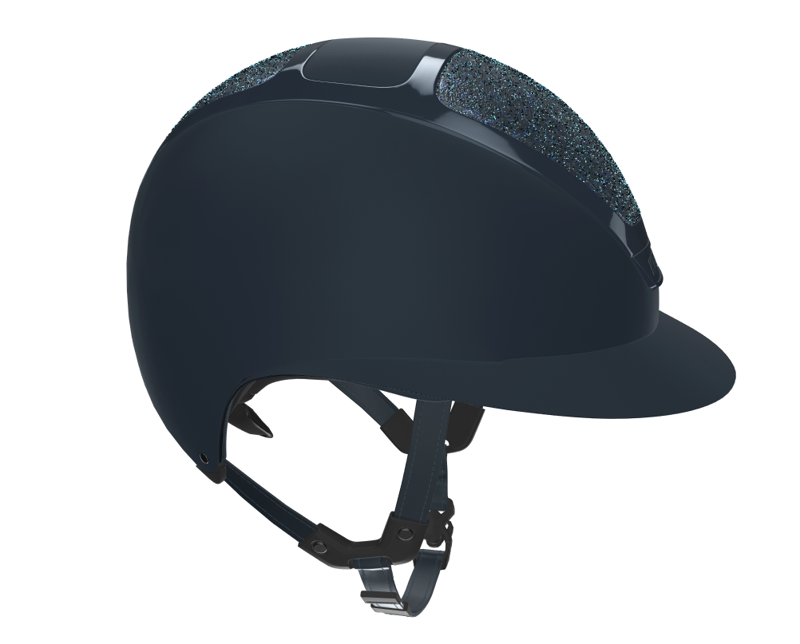 Kask Star Lady Chrome Crystal Carpet Riding Hat Navy-1
