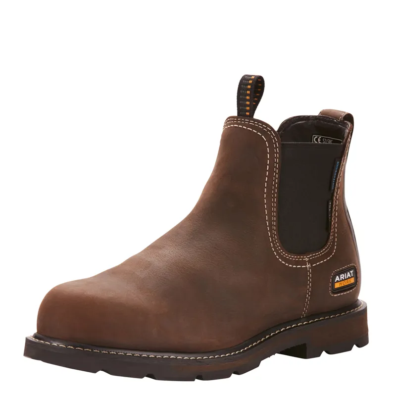 Ariat Groundbreaker Waterproof Steel Toe Work Boot Dark Brown