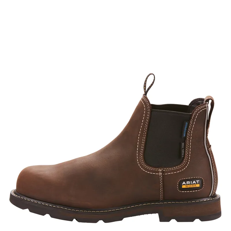 Ariat Groundbreaker Waterproof Steel Toe Work Boot Dark Brown-1