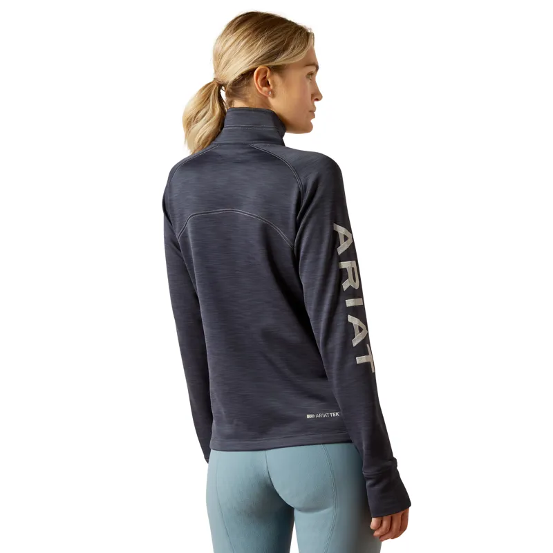 Ariat Women's Tek Team 1/2 Zip Sweatshirt Ombre Blue Heather-1