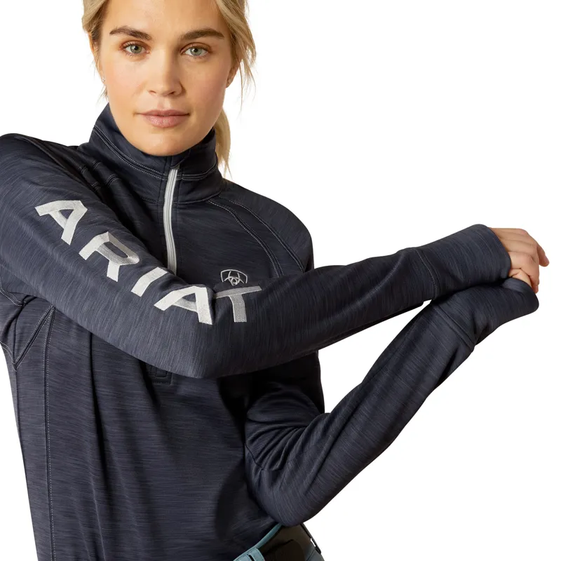 Ariat Women's Tek Team 1/2 Zip Sweatshirt Ombre Blue Heather-2