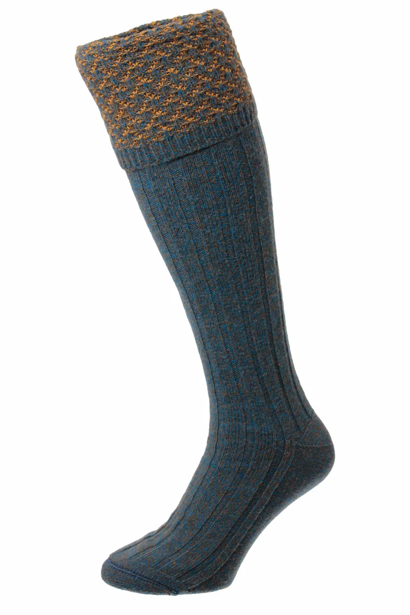 Bisley Hatfield Honeycomb Shooting Socks Petrol UK 6-11