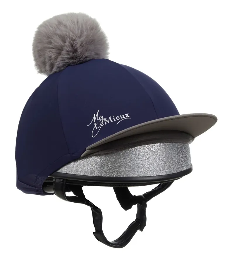 LeMieux Pom Hat Silk Navy