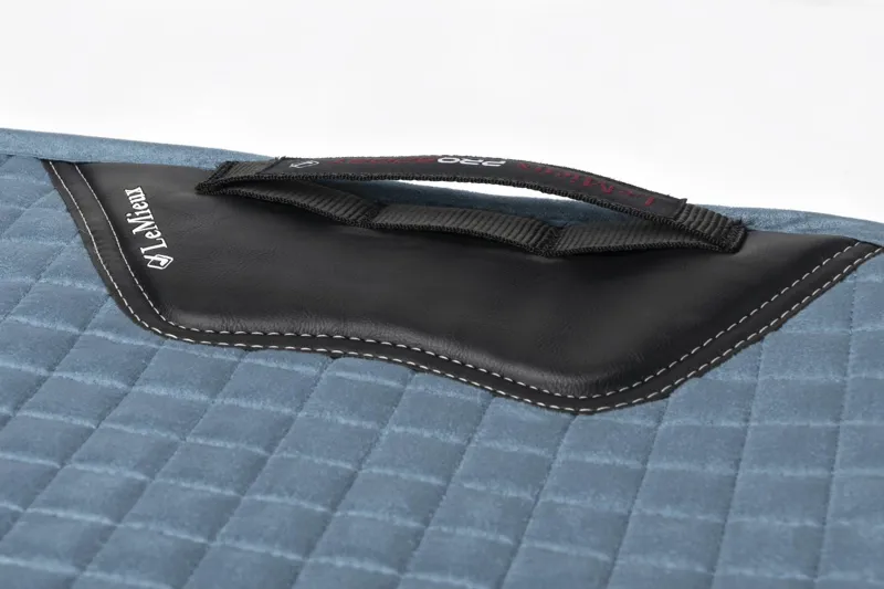 LeMieux Suede Dressage Square Ice Blue-2
