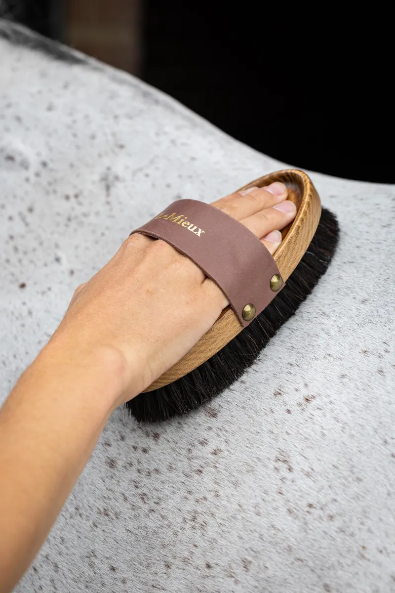 LeMieux Artisan Lambswool Body Brush Brown-2