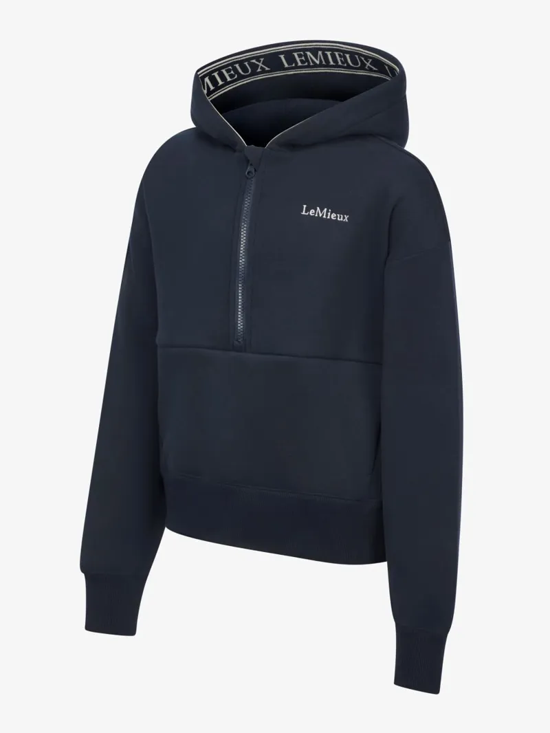LeMieux Hettie Young Rider Half Zip Hoodie Navy-4