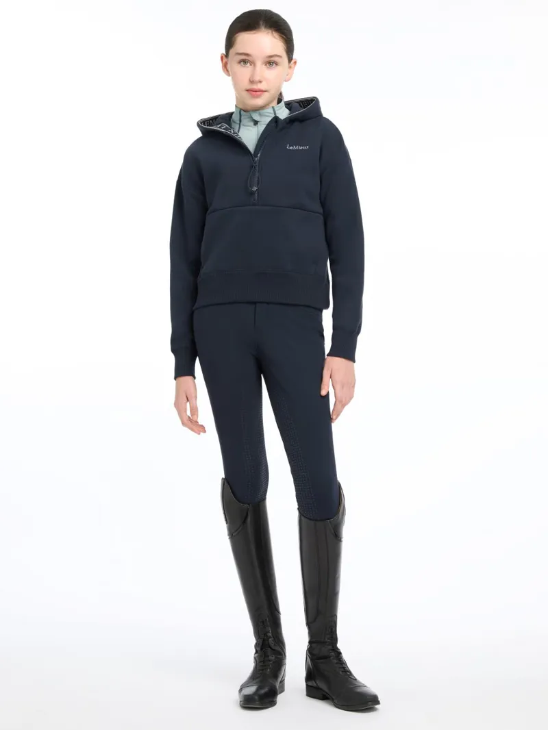 LeMieux Hettie Young Rider Half Zip Hoodie Navy