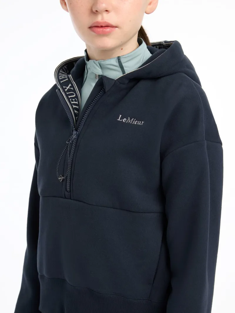 LeMieux Hettie Young Rider Half Zip Hoodie Navy-2