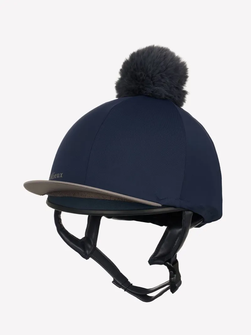 LeMieux Classique Pom Hat Silk Navy-1