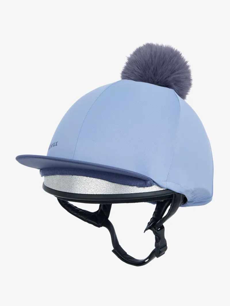 LeMieux Classique Pom Hat Silk Powder Blue-1