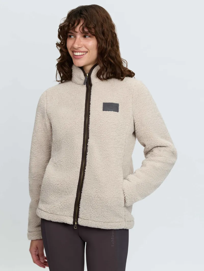 LeMieux Heritage Borg Zip Through Jacket Stone-1