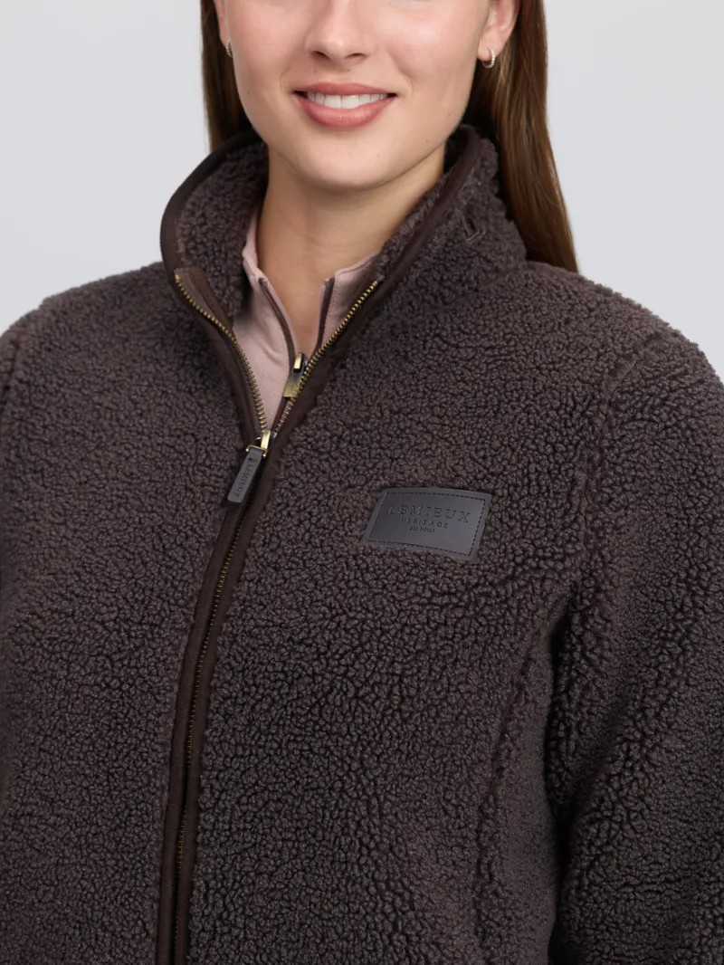LeMieux Heritage Borg Zip Through Jacket Cocoa-3