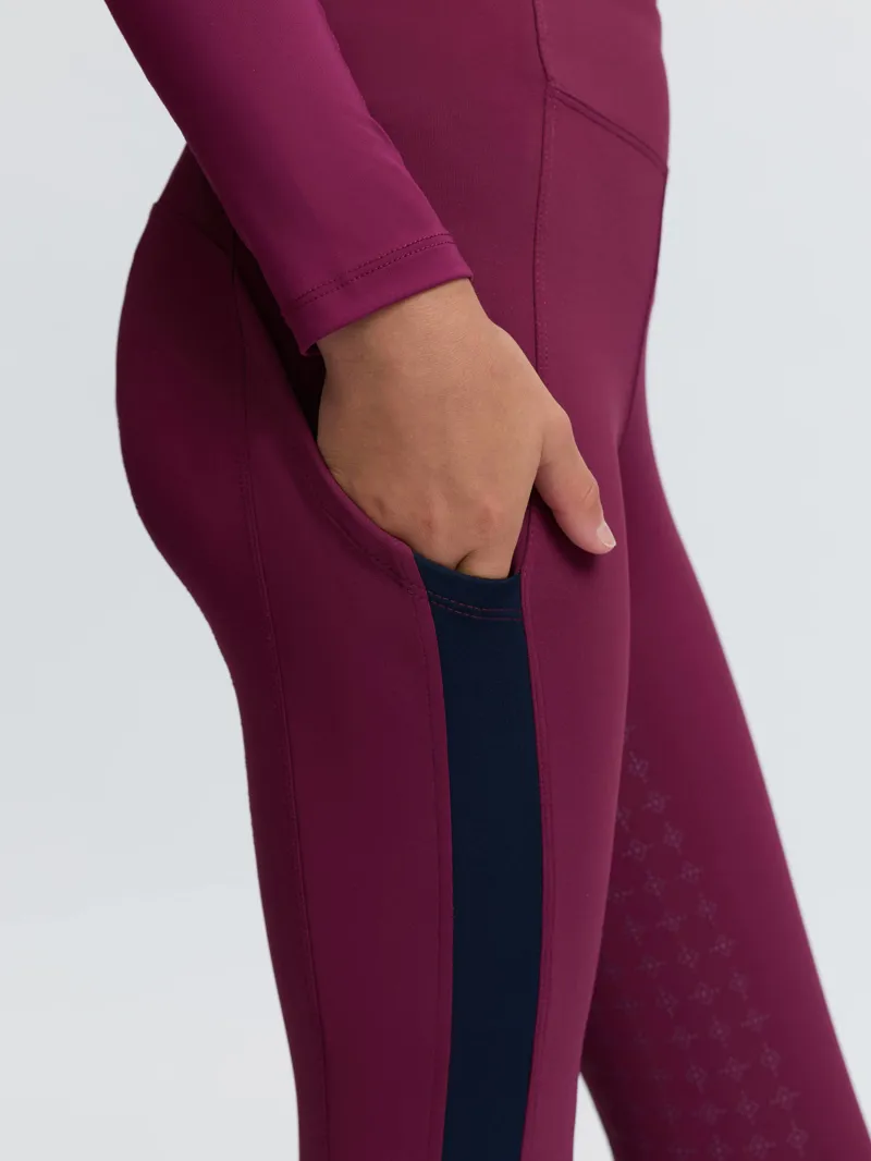 LeMieux Young Rider Orla Riding Tights Blackberry-2