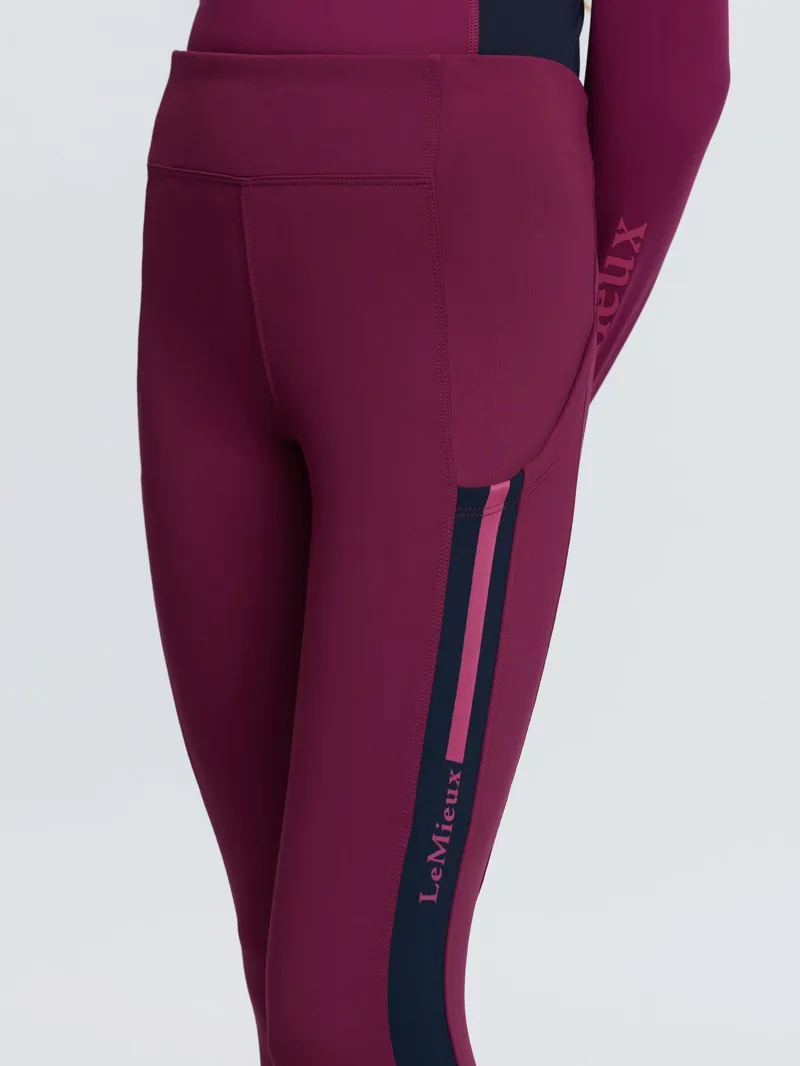 LeMieux Young Rider Orla Riding Tights Blackberry-1