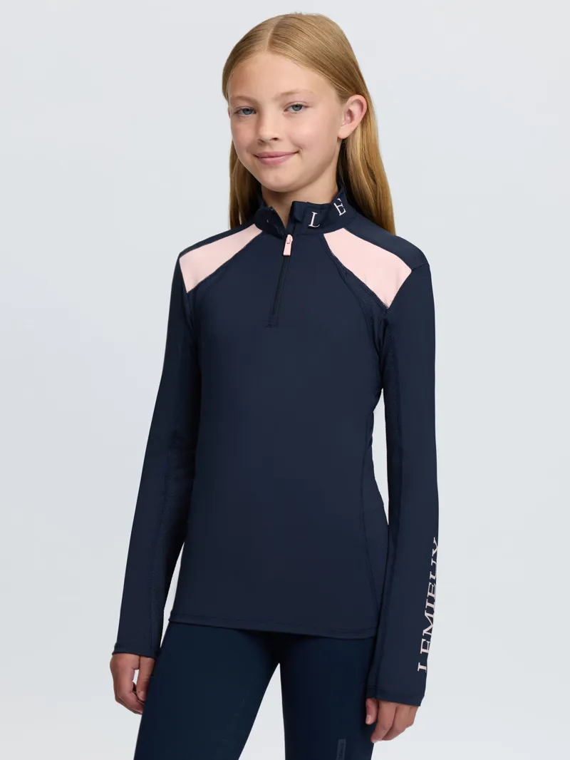 LeMieux Young Rider Mia Mesh Baselayer Navy-3