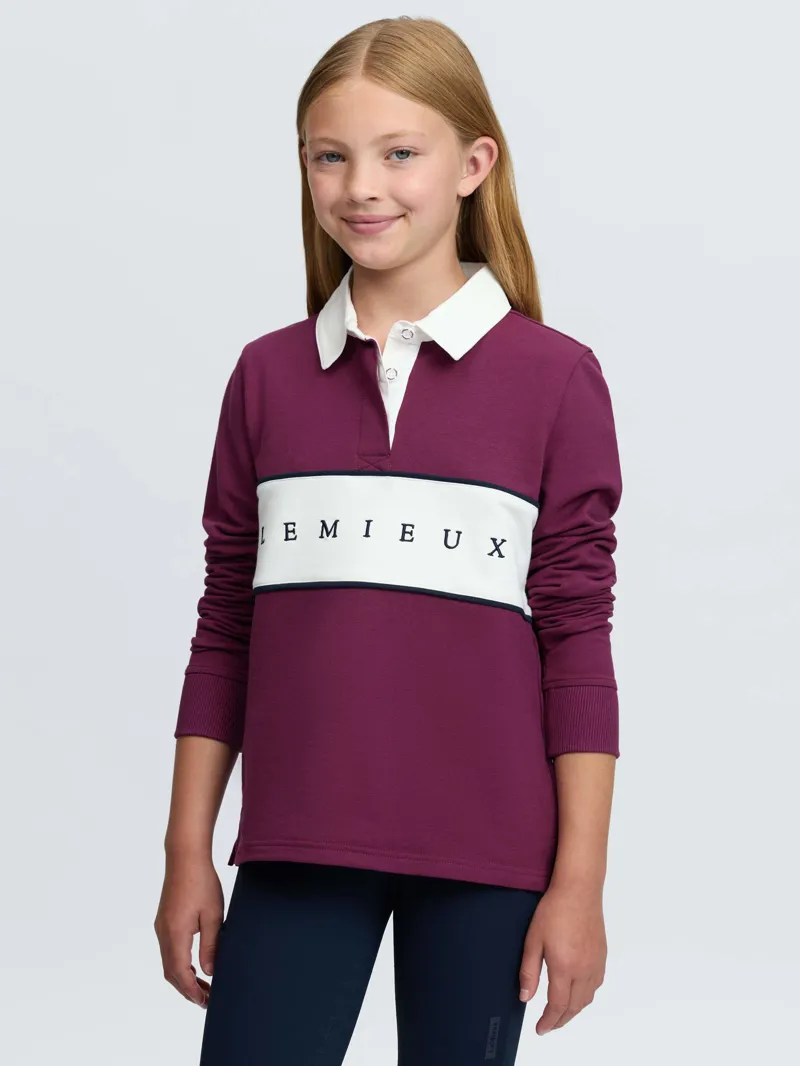 LeMieux Young Rider Riley Rugby Shirt Blackberry-3