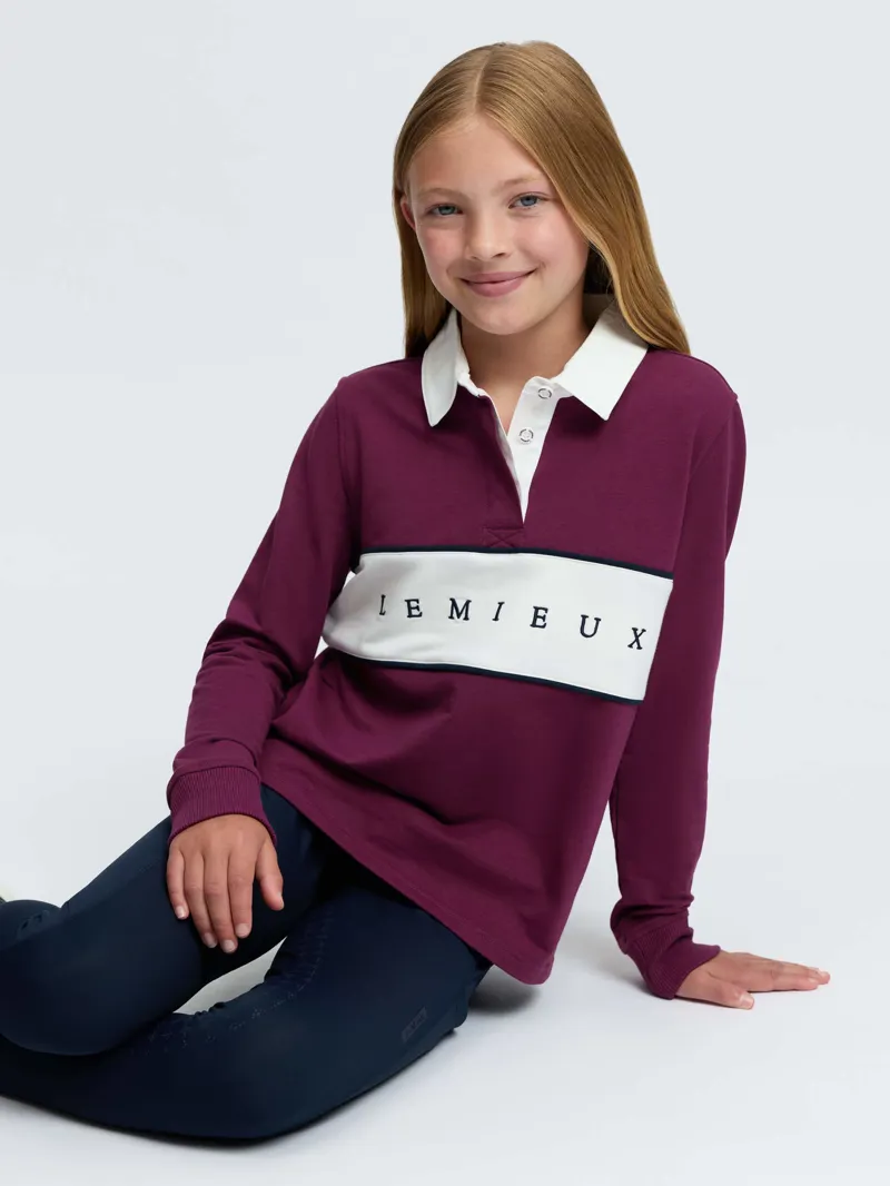 LeMieux Young Rider Riley Rugby Shirt Blackberry