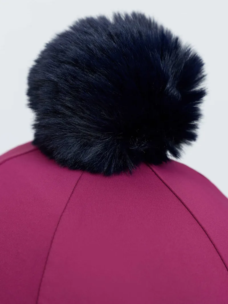 LeMieux Classique Pom Hat Silk Blackberry-1