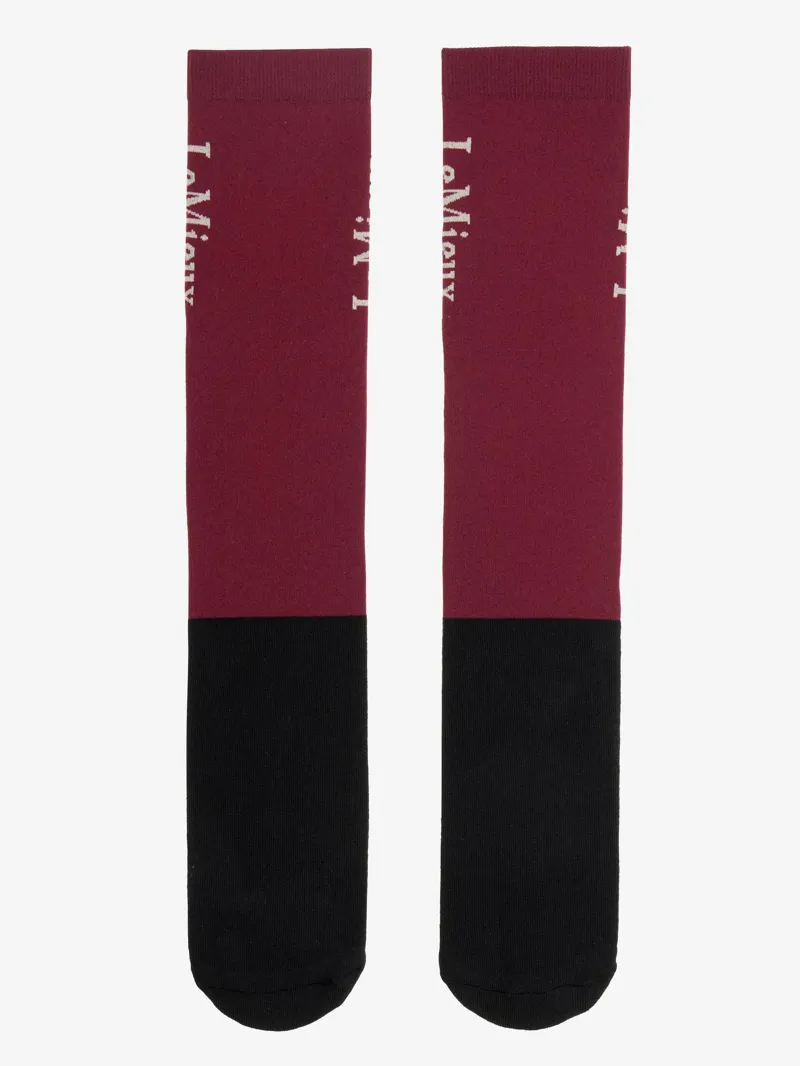 LeMieux Competition Socks 2 Pack Blackberry-2