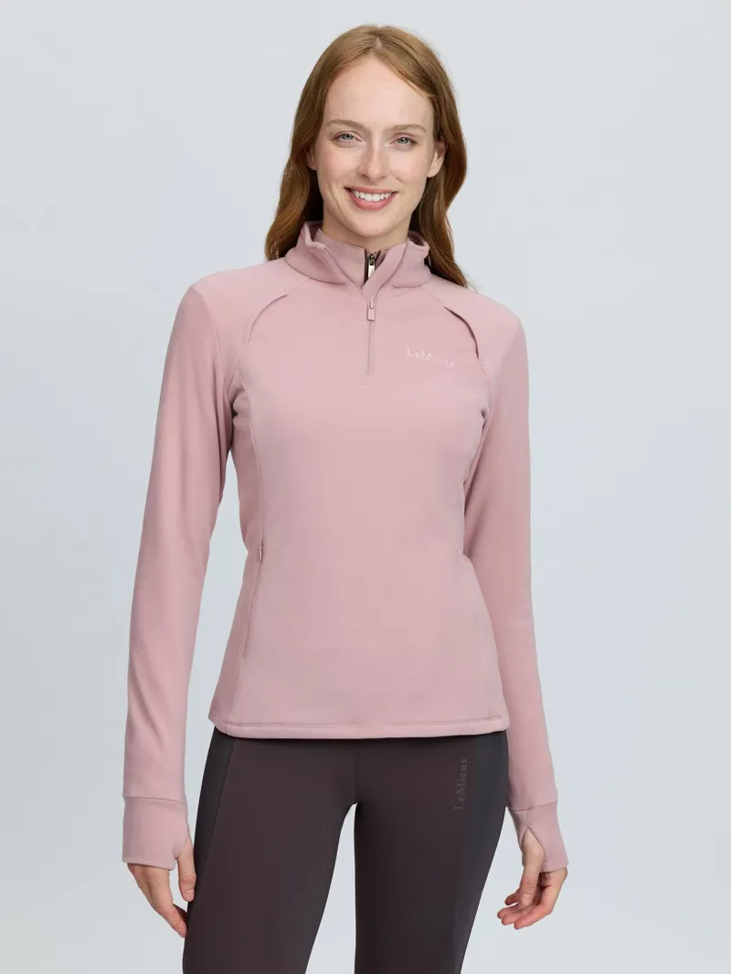 LeMieux Frances Quarter Zip Fleece Wild Rose-1
