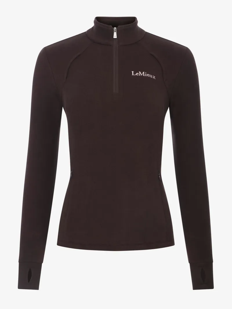 LeMieux Frances Quarter Zip Fleece Cocoa