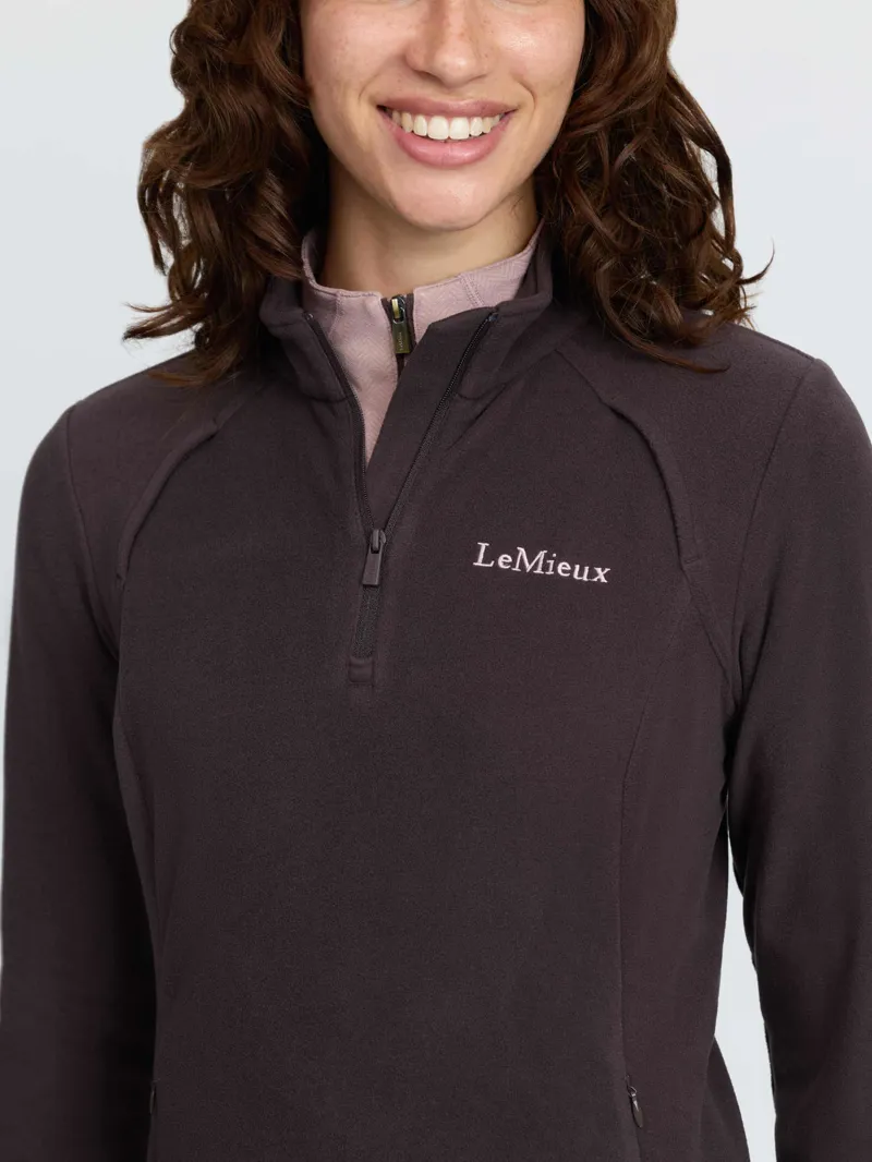 LeMieux Frances Quarter Zip Fleece Cocoa-3