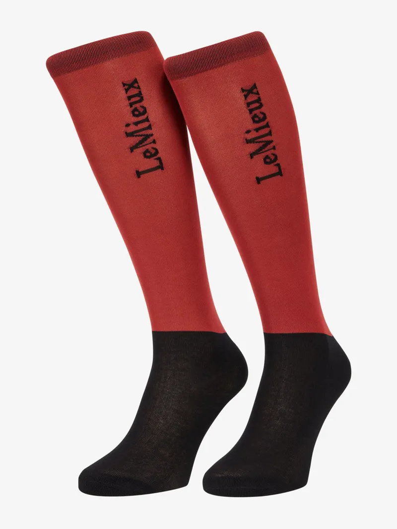 LeMieux Competition Socks 2 Pack Russet