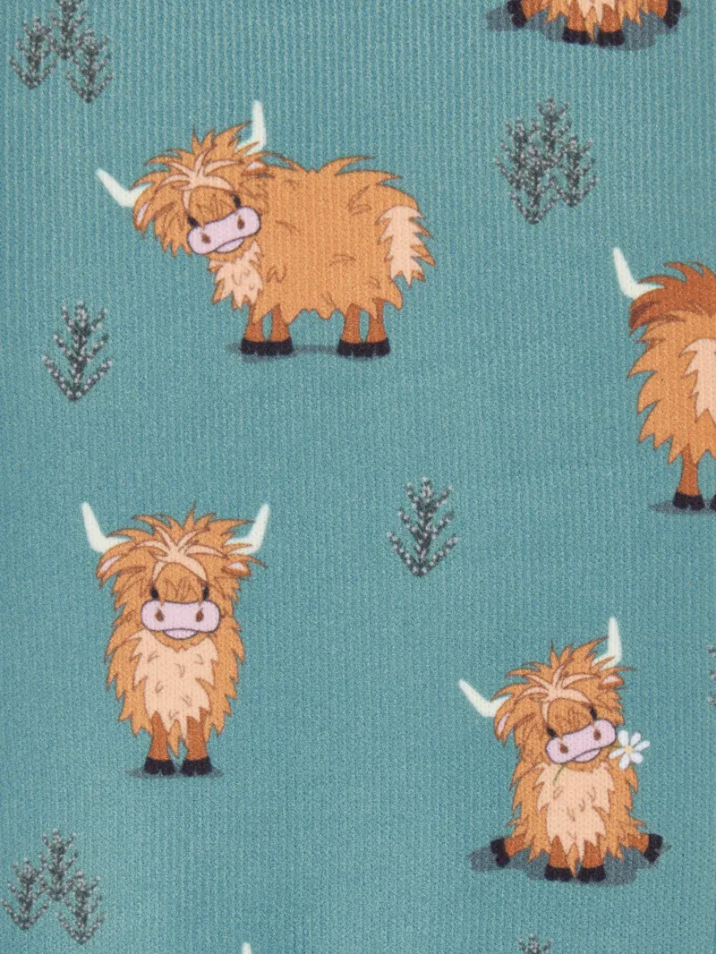 LeMieux Footsie Socks Highland Cow/Aloe-2