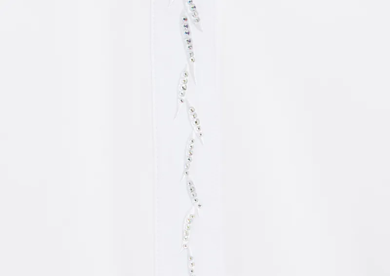 Samshield Juliette Crystal Flower Long Sleeve Show Shirt White-1