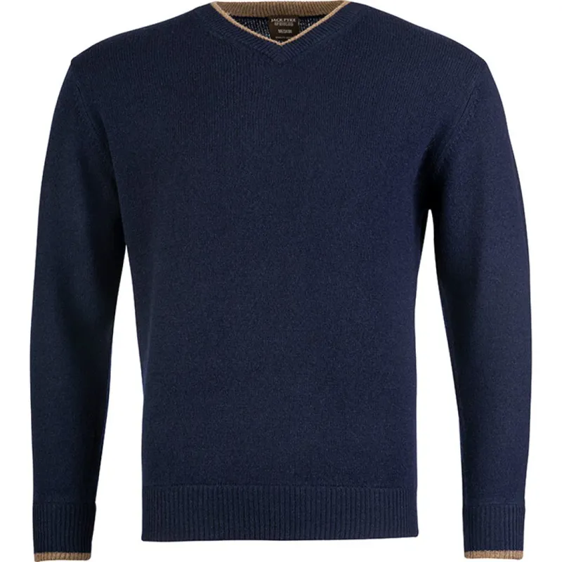 Jack Pyke Ashcombe Lambwool V Neck Jumper Navy